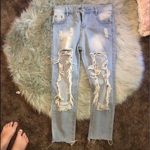Light wash jeans
